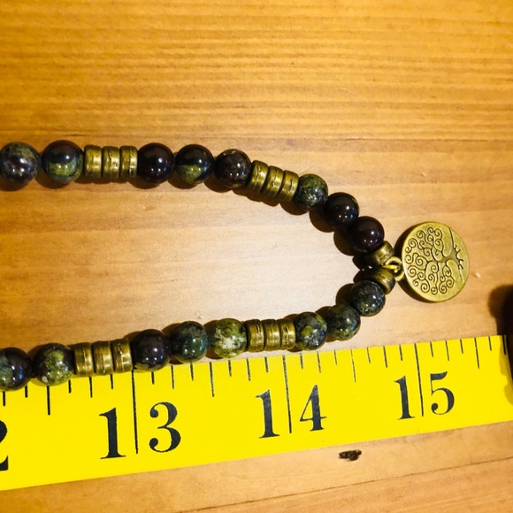 ✨HANDMADE DRAGON BLOOD JASPER MALA NECKLACE✨ - Picture 4 of 6